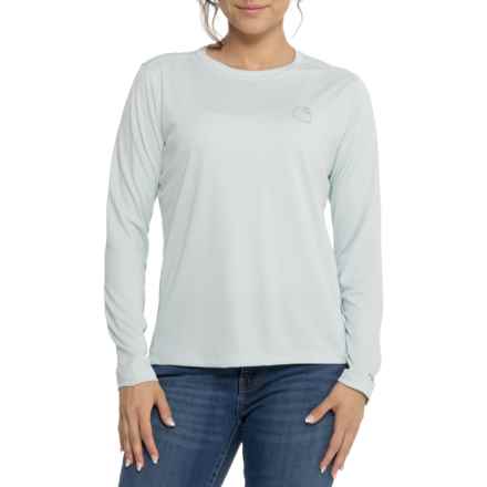 Carhartt 106632 Force Sun Defender Loose Fit Graphic T-Shirt - UPF 50+, Long Sleeve in Dew Drop