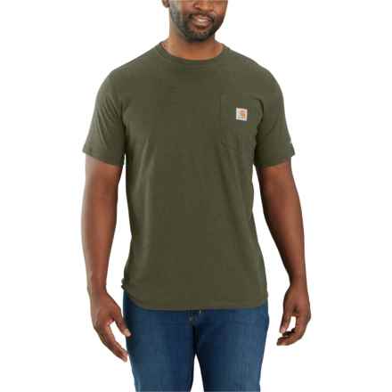 Carhartt 106652 Force® Relaxed Fit Midweight T-Shirt - UPF 25, Short Sleeve, Factory Seconds in Basil Heather