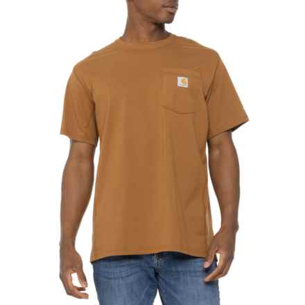 Carhartt 106652 Force® Relaxed Fit Midweight T-Shirt - UPF 25, Short Sleeve, Factory Seconds in Carhartt Brown