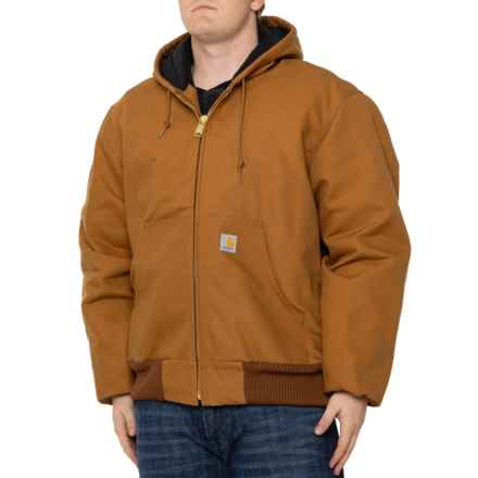 Carhartt 106673 Big and Tall Firm Duck Active Flannel-Lined Jacket - Insulated, Factory Seconds in Carhartt Brown
