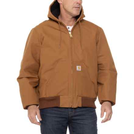 Carhartt 106673 Loose Fit Firm Duck Active Flannel-Lined Jacket - Insulated, Factory Seconds in Carhartt Brown