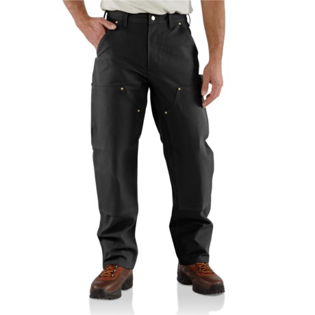 Carhartt 106679 Loose Fit Firm Duck Double-Front Utility Work Pants - Factory Seconds in Black