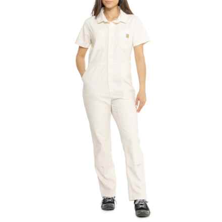 Carhartt 106724 Rugged Flex® Relaxed Fit Canvas Coveralls - Short Sleeve in Natural