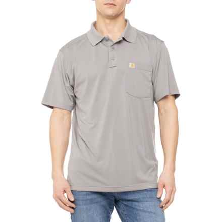 Carhartt 106880 Force® Relaxed Fit Pocket Polo Shirt - UPF 40, Short Sleeve, Factory Seconds in Asphalt