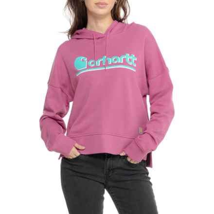 Carhartt 106918 Series Loose Fit Fall Graphic Hoodie in Woodrose