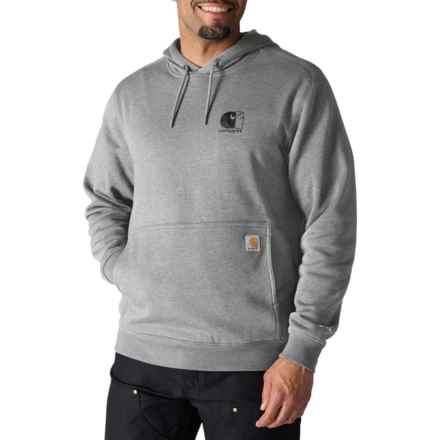 Carhartt 107064 Big and Tall Force® Logo Hoodie - Factory Seconds in Asphalt Heather
