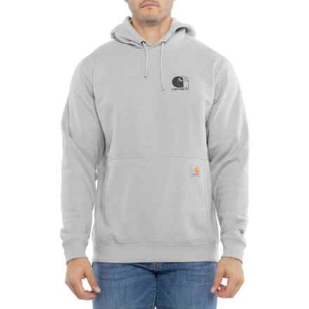 Carhartt 107064 Big and Tall Force® Logo Hoodie - Factory Seconds in Asphalt Heather