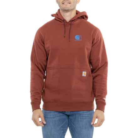 Carhartt 107064 Force® Logo Hoodie - Factory Seconds in Dark Spice Red