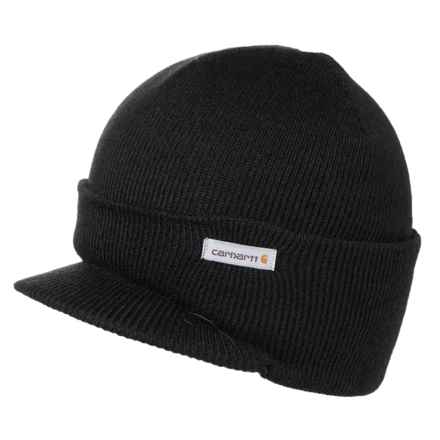Carhartt A164 Knit Beanie with Visor - Factory Seconds (For Men) in Black