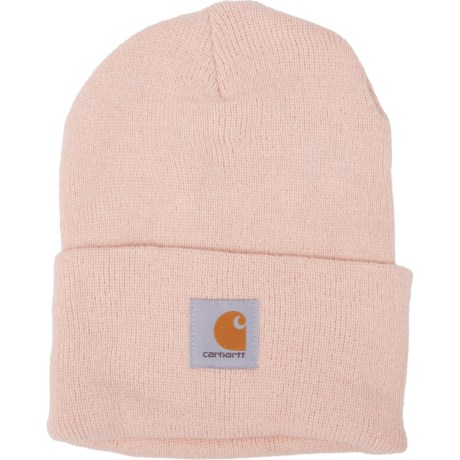 Carhartt A18 Knit Cuffed Beanie - Factory Seconds in Ash Rose/Marshmallow Marl