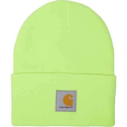 Carhartt A18 Knit Cuffed Beanie (For Men) in Brite Lime