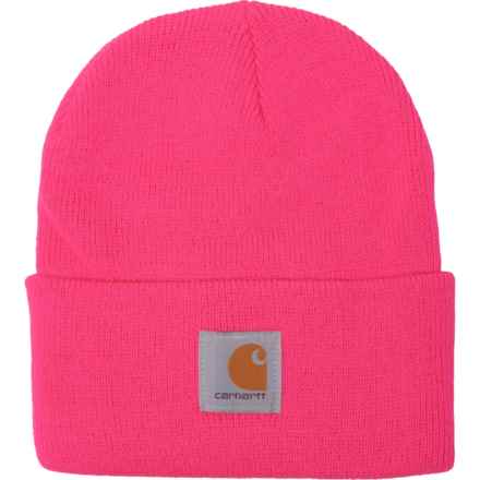 Carhartt A18 Knit Cuffed Beanie (For Men) in Pink Glow