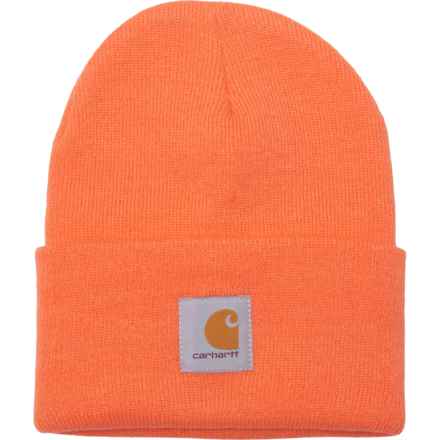 Carhartt A18 Knit Cuffed Beanie (For Women) in Electric Coral