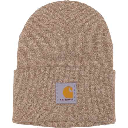 Carhartt A18 Knit Cuffed Beanie in Flaxseed/Oat Milk Marl