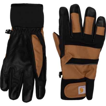 Carhartt A729 Flexer Gloves - Waterproof, Insulated (For Men) in Brown/Black