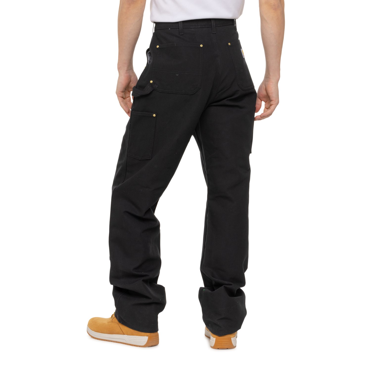 Carhartt B01 Dungaree Fit ブラック 36x30 Carhartt B01 Firm Duck Double-Knee Work Dungaree - Black