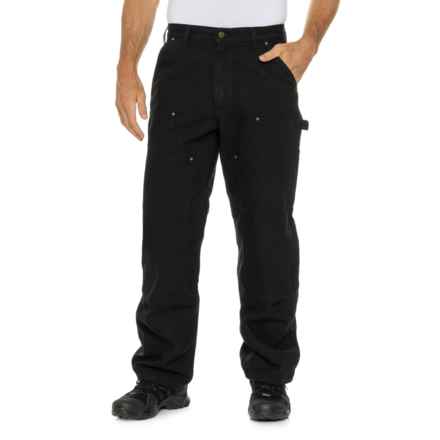 Carhartt B136 Washed Duck Double-Front Work Dungaree Pants - Factory Seconds in Black