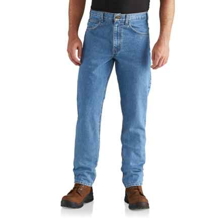 Carhartt B18 Traditional Fit 5-Pocket Tapered Jeans - Straight Leg, Factory Seconds in Stonewash