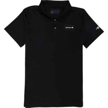 Carhartt Big Boy CA6698 Force® Sun Defender Polo Shirt - UPF 50+, Short Sleeve in Caviar Black