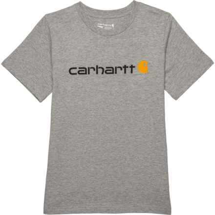 Carhartt Big Boys CA6156 Graphic T-Shirt - Short Sleeve in Grey Heather