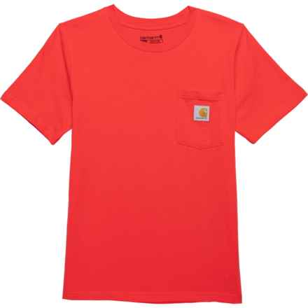 Carhartt Big Boys CA6514 Pocket T-Shirt - Short Sleeve in 601 Bittersweet