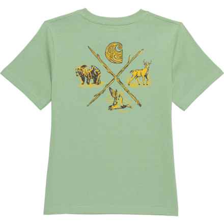 Carhartt Big Boys CA6523 Wilderness T-Shirt - Short Sleeve in 311 Loden Frost