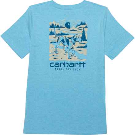 Carhartt Big Boys CA6529 Trail Division Pocket T-Shirt - Short Sleeve in 441 Danube Heather