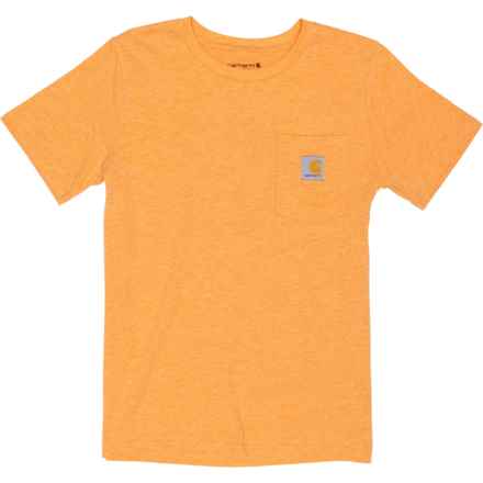 Carhartt Big Boys CA6682 Pocket Deer T-Shirt - Short Sleeve in Orange