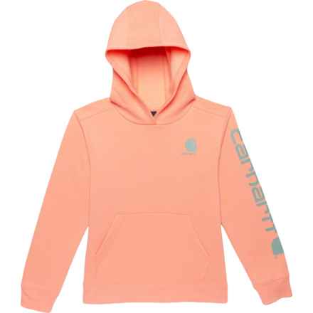 Carhartt Big Girls CA7057 Logo Graphic Hoodie in Amber