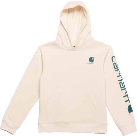 Carhartt Big Girls CA7131 Graphic Hoodie in Lt Beige