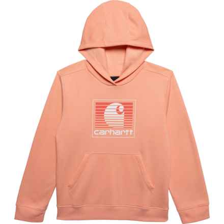 Carhartt Big Girls CA9985 Fleece Hoodie in Light Pink