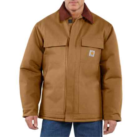 Carhartt C003 Big and Tall Traditional Quilt-Lined Duck Work Coat - Insulated, Factory Seconds in Carhartt Brown