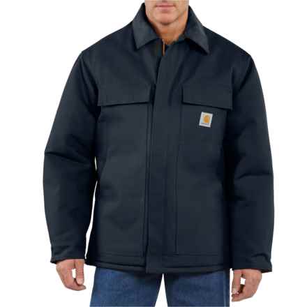 Carhartt C003 Big and Tall Traditional Quilt-Lined Duck Work Coat - Insulated, Factory Seconds in Dark Navy