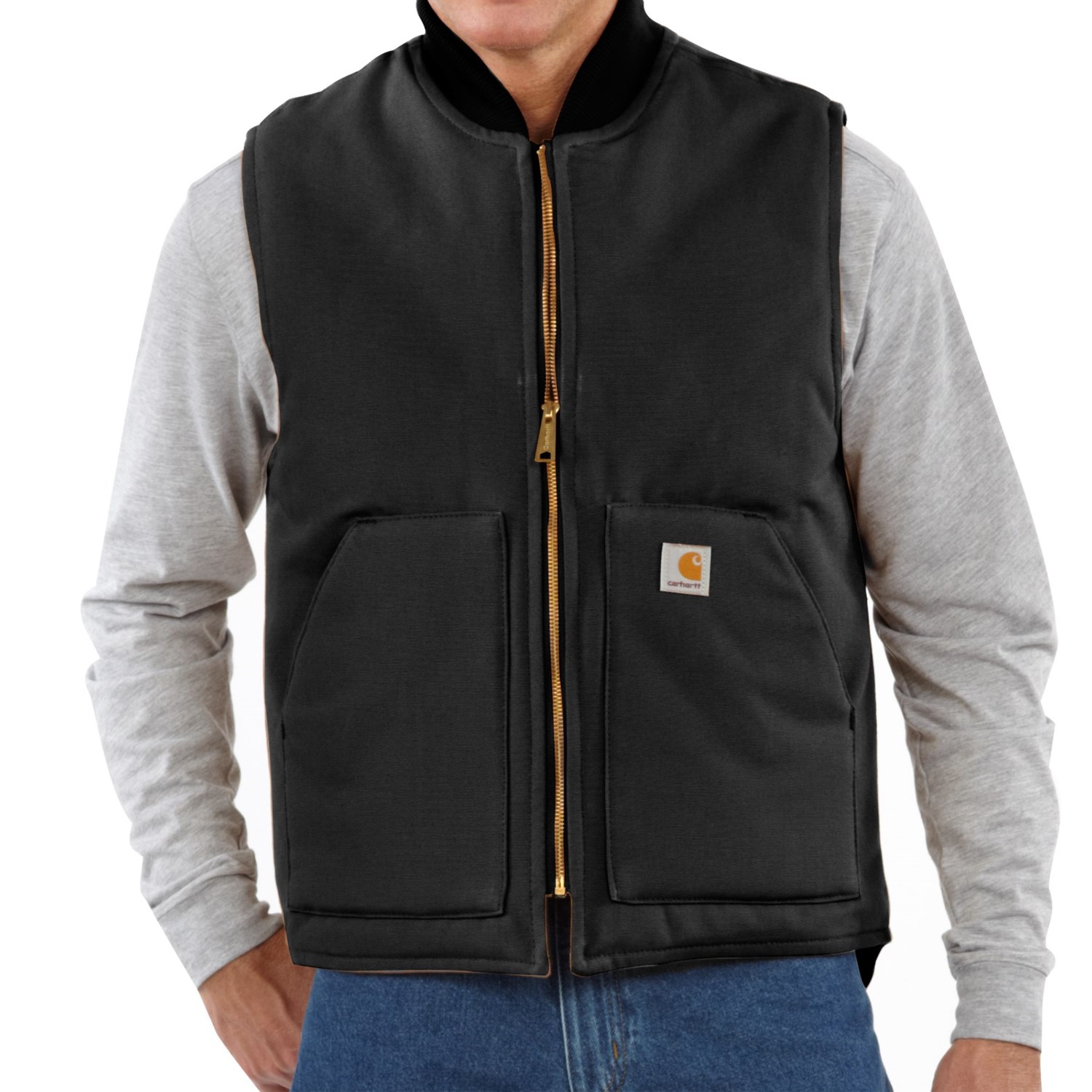 Carhartt Duck Arctic Vest Quilt Lined (For Tall Men) in Black