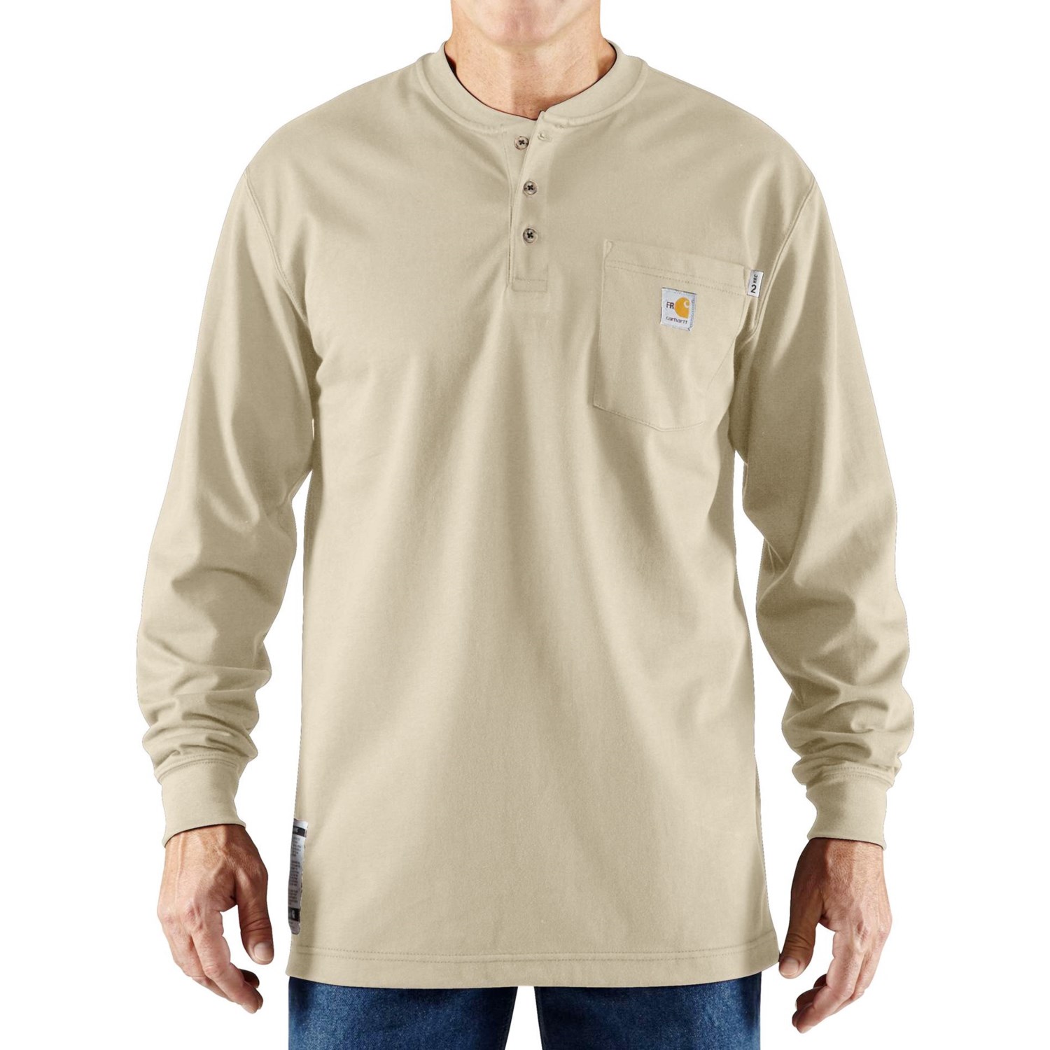 Carhartt Flame-Resistant Force® Cotton Henley Shirt (For Big and Tall Men)