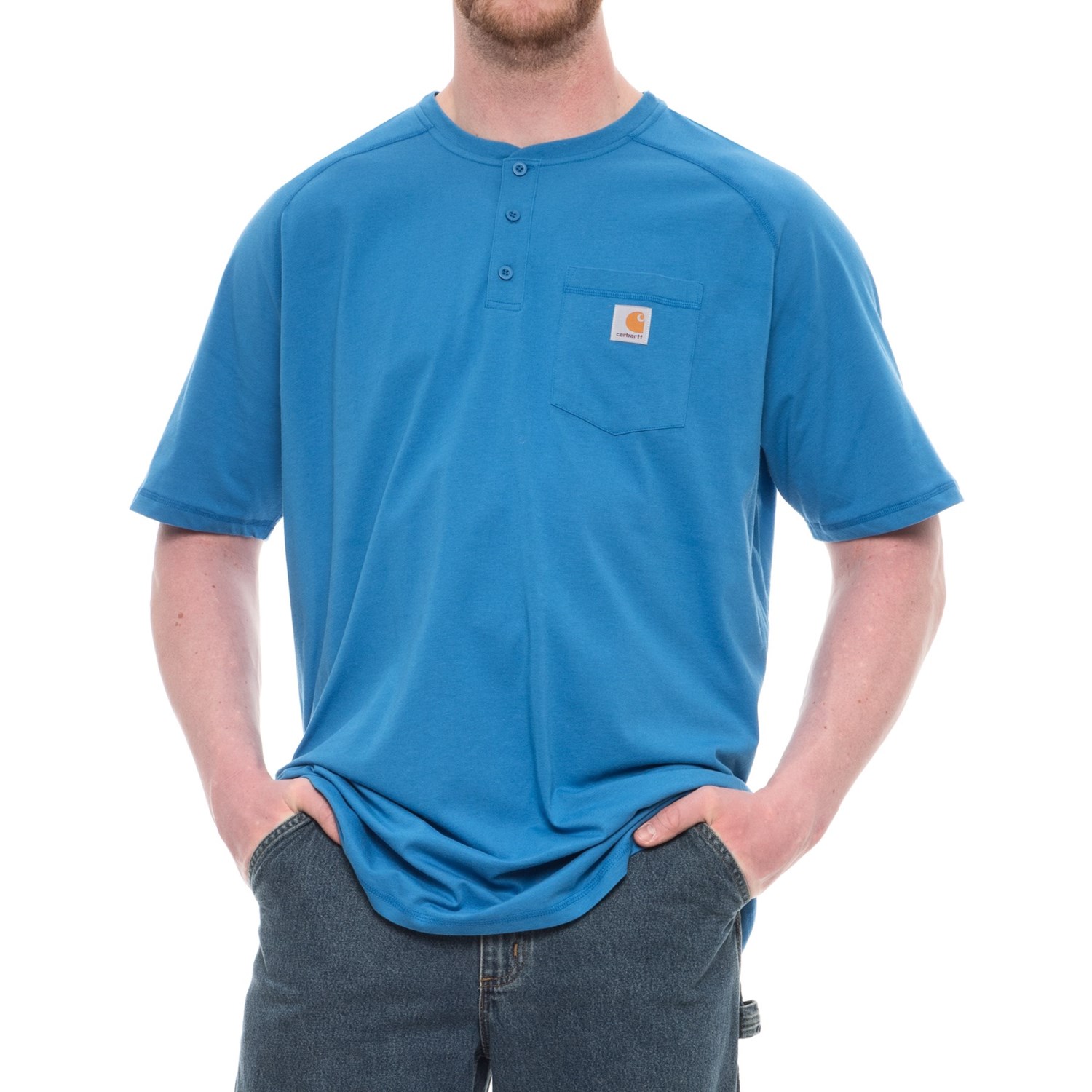 Carhartt Force® Delmont Pocket Henley Shirt (For Big and Tall Men)