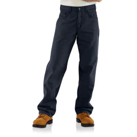 Carhartt FRB159 Big and Tall Flame-Resistant Midweight Canvas Pants - Factory Seconds in Dark Navy