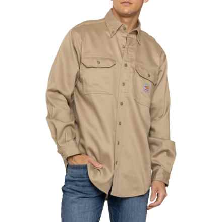 Carhartt FRS003 Flame-Resistant Lightweight Twill Shirt - Long Sleeve in Khaki