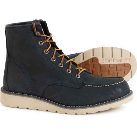 Carhartt FW6083 6” Moc Toe Wedge Work Boots - Nubuck (For Men) in Navy