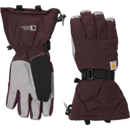 Carhartt GL0810 Storm Defender® Gauntlet Gloves - Waterproof, Insulated in Brown/Black/Grey