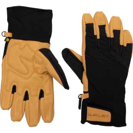 Carhartt High Dexterity Softshell Winter Gloves (For Men) in Black/Barley