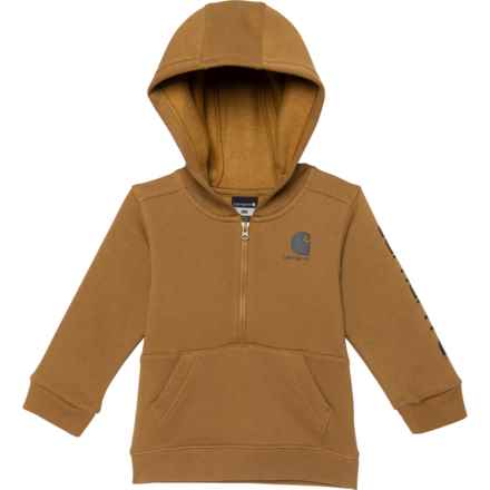 Carhartt Infant Boys CA6273 Fleece Hoodie - Zip Neck in Brown