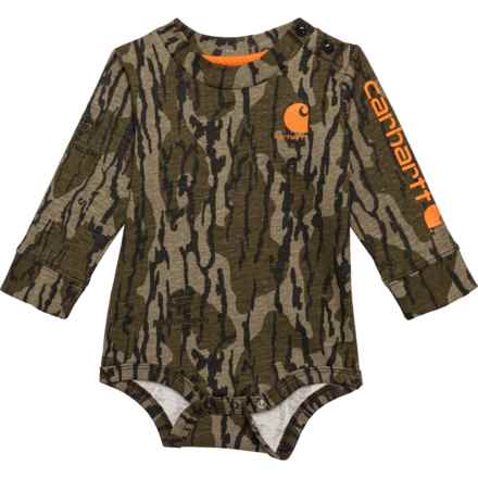 Carhartt Infant Boys CA6321 Camo Baby Bodysuit - Long Sleeve in Camo Print