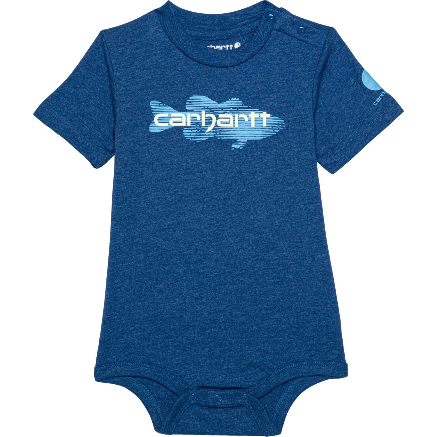 Carhartt Infant Boys CA6392 Fish Baby Bodysuit - Short Sleeve