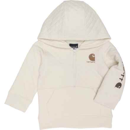 Carhartt Infant Boys CA6702 Quilted Jersey Hoodie - Zip Neck in Light Beige