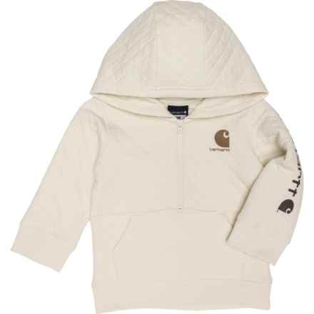 Carhartt Infant Boys CA6702 Quilted Jersey Hoodie - Zip Neck in Lt Beige