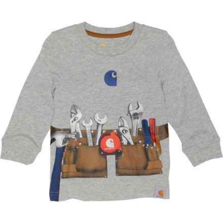 Carhartt Infant Boys CA8497 Toolbelt T-Shirt - Long Sleeve in L Gry Htr