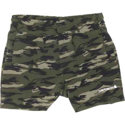 Carhartt Infant Boys CH8330 Rugged Flex® Camo Work Shorts in Dark Green
