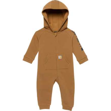 Carhartt Infant Boys CM8751 Fleece Zip-Front Coveralls - Long Sleeve in Brown