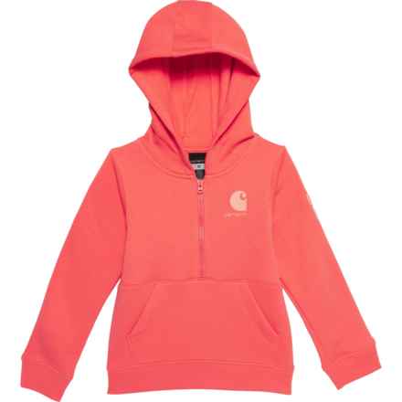 Carhartt Infant Girl CA7010 Logo Hoodie - Zip Neck in Light Orange